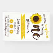 Little Sunflower 1st Birthday Welkom Spandoek (Horizontaal)