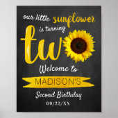 Little Sunflower 2e verjaardag Poster (Voorkant)