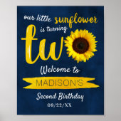 Little Sunflower 2e verjaardag Poster (Voorkant)