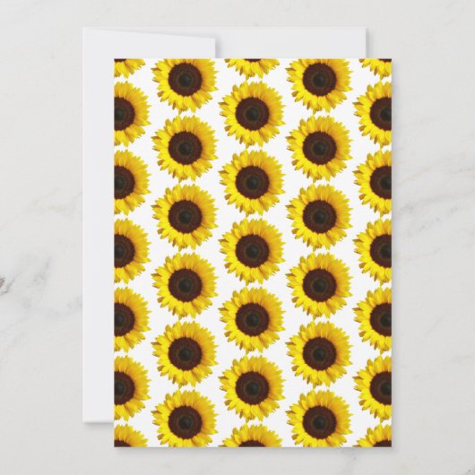 Little Sunflower Birthday Bedankkaart (Achterkant)