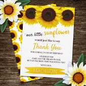 Little Sunflower Birthday Bedankkaart
