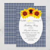 Little Sunflower Birthday Kaart (Voorkant / Achterkant)