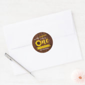 Little Sunflower Rustic Wood 1st Birthday Ronde Sticker (Envelop)