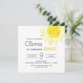 Little Sunshine 1e Verjaardagsfeestplein Kaart (Staand voorkant)