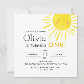 Little Sunshine 1e Verjaardagsfeestplein Kaart (Voorkant)