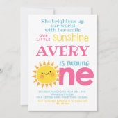 Little Sunshine 1st Birthday Kaart (Voorkant)