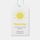 Little Sunshine 1st Birthday Party Cadeaulabel (Voorkant)