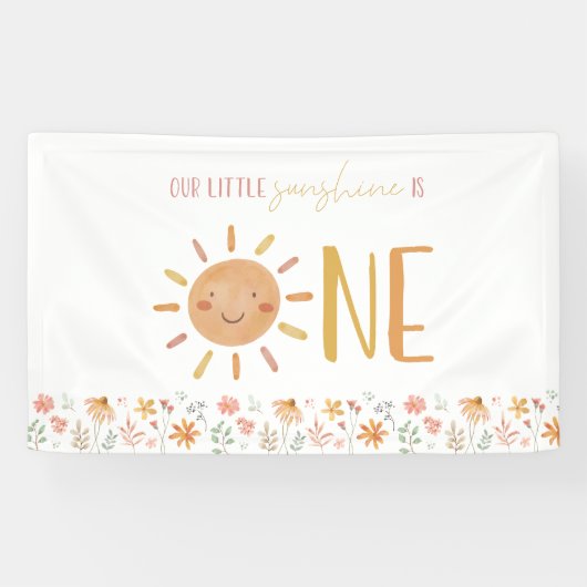 Little Sunshine 1st Birthday Spandoek (Horizontaal)