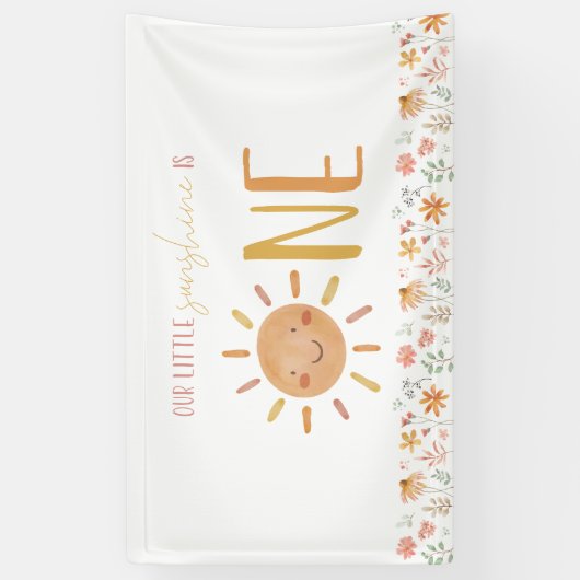 Little Sunshine 1st Birthday Spandoek (Verticaal)