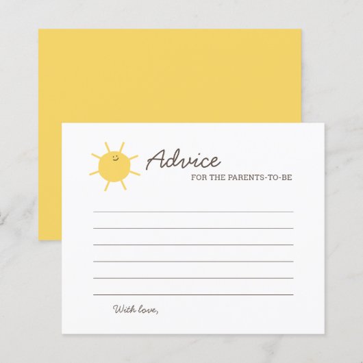 Little Sunshine Baby Advies voor aanstaande ouders (Voorkant / Achterkant)
