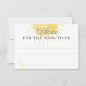 Little Sunshine Baby shower Advies voor mama Kaart (Voorkant)