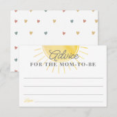 Little Sunshine Baby shower Advies voor mama Kaart (Voorkant / Achterkant)