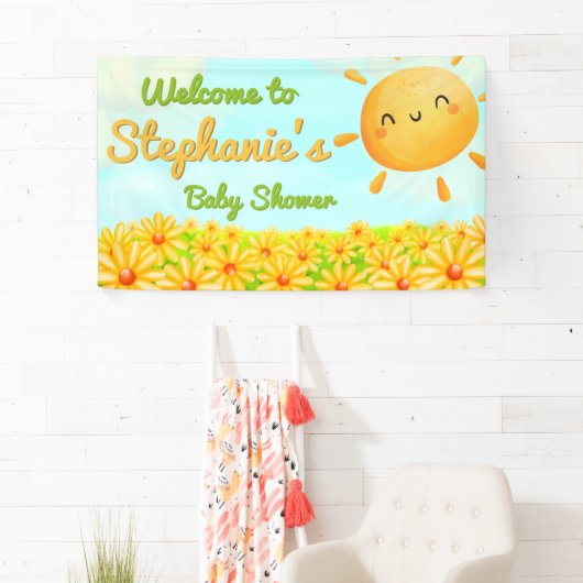 Little Sunshine Baby shower - Banner (Insitu)