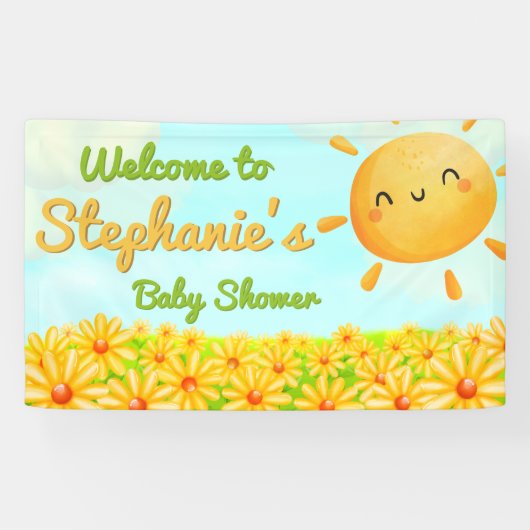 Little Sunshine Baby shower - Banner (Horizontaal)