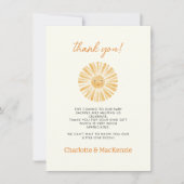 Little Sunshine Baby shower bedankje Kaart (Voorkant)