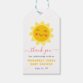 Little Sunshine Baby shower Bedankt Cadeaulabel (Voorkant)