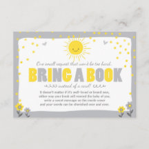 Little Sunshine Baby shower Breng een boek Neutraa