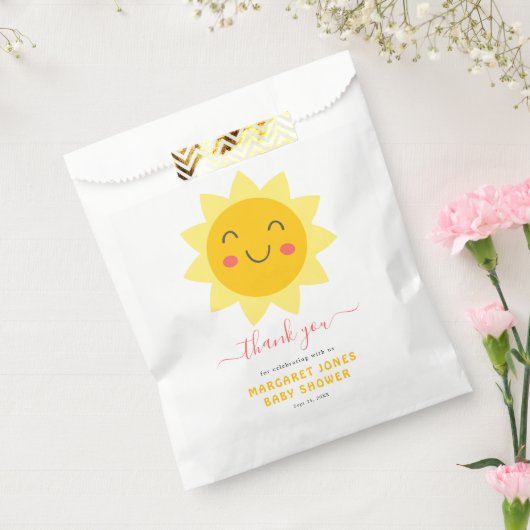 Little Sunshine Baby shower Dank u Favor Tassen Bedankzakje (Gezegeld)