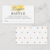 Little Sunshine baby shower Diaper Raffle Kaart Notitiekaartje (Voorkant / Achterkant)