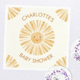 Little Sunshine Baby shower gepersonaliseerd Servet
