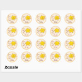 Little Sunshine Baby shower Heel erg bedankt Ronde Sticker (Vel)