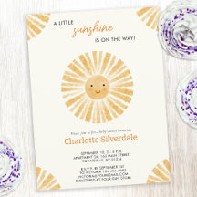 Little Sunshine Baby shower Invitation