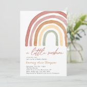 Little Sunshine Baby shower Invitation Kaart (Staand voorkant)