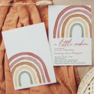 Little Sunshine Baby shower Invitation Kaart