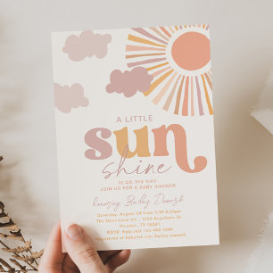 Little Sunshine Baby shower Invitation Kaart