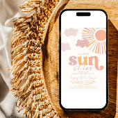 Little Sunshine Baby shower Invitation Kaart