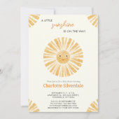 Little Sunshine Baby shower Invitation Kaart (Voorkant)