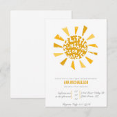 Little Sunshine Baby shower Kaart (Voorkant / Achterkant)