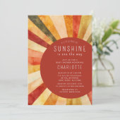 Little Sunshine Baby shower Kaart (Staand voorkant)