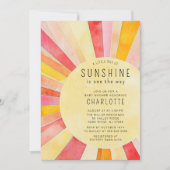 Little Sunshine Baby shower Kaart (Voorkant)