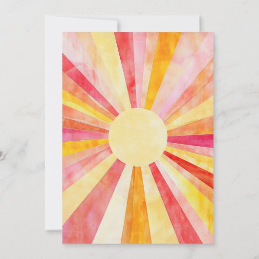 Little Sunshine Baby shower Kaart (Achterkant)