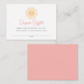 Little Sunshine Baby shower Luier Raffle Ticket Informatiekaartje (Voorkant / Achterkant)