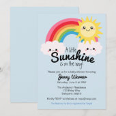 Little Sunshine Baby shower-uitnodiging Kaart (Voorkant / Achterkant)