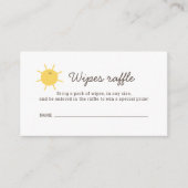 Little Sunshine Baby shower Wipes Raffle Informatiekaartje (Voorkant)