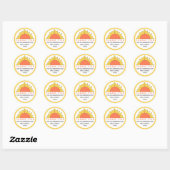 Little Sunshine bedankstickers Ronde Sticker (Vel)