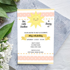 Little Sunshine Birthday Invitation Kaart