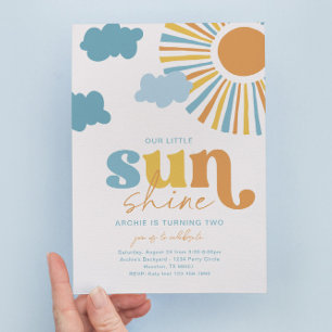 Little Sunshine Birthday Invitation Kaart