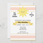 Little Sunshine Birthday Invitation Kaart (Voorkant)