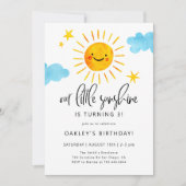 Little Sunshine Birthday Party Invitation Kaart (Voorkant)