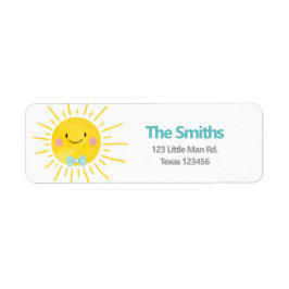 Little Sunshine Blue Bow Stropdas Return Address L Etiket
