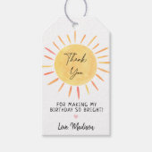 Little Sunshine Boho Birthday Bedankt Cadeaulabel (Voorkant)