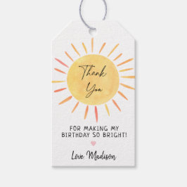 Little Sunshine Boho Birthday Bedankt Cadeaulabel