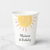 Little Sunshine Boho Birthday Papieren Bekers (Achterkant)