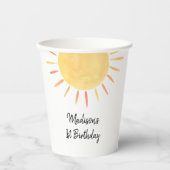 Little Sunshine Boho Birthday Papieren Bekers (Voorkant)