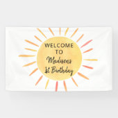 Little Sunshine Boho Birthday Spandoek (Horizontaal)
