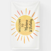 Little Sunshine Boho Birthday Spandoek (Verticaal)